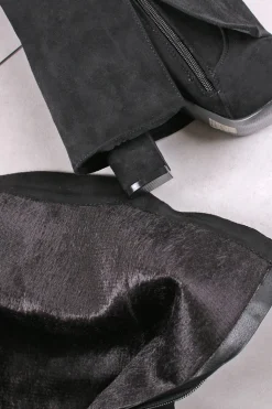 Wysokie buty na grubym obcasie Jacinta - czarne