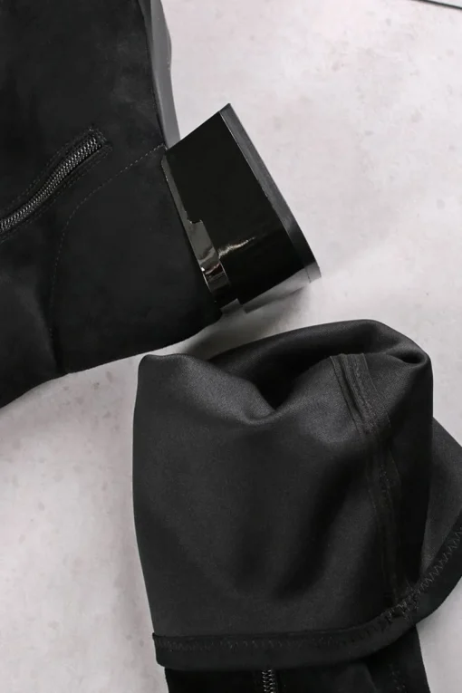 Wysokie buty przed kolano - czarne