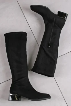 Wysokie buty przed kolano - czarne