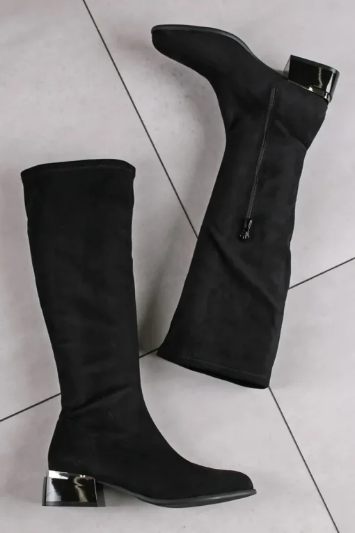 Wysokie buty przed kolano - czarne