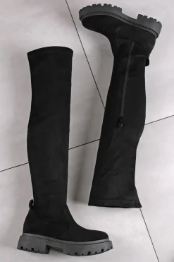 Wysokie buty za kolano - czarne